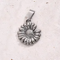 1 Pc/Package 18x12.5mm 21x18mm 25x21.5mm 7x3mm 304 Stainless Steel Flower Daisy Polished Jewelry Accessories Pendant main image 5
