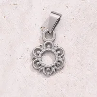 1 Pc/Package 18x12.5mm 21x18mm 25x21.5mm 7x3mm 304 Stainless Steel Flower Daisy Polished Jewelry Accessories Pendant sku image 3