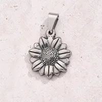 1 Pc/Package 18x12.5mm 21x18mm 25x21.5mm 7x3mm 304 Stainless Steel Flower Daisy Polished Jewelry Accessories Pendant main image 7