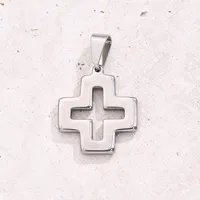 1 Pc/Package 21.5X 19mm 22x13mm 50.5x27.5mm 7x3mm 304 Stainless Steel Geometric Cross Polished Pendant main image 3