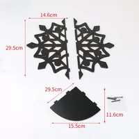 Retro Classic Style Snowflake Wood Storage Rack Wall Art main image 2