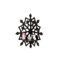 Retro Classic Style Snowflake Wood Storage Rack Wall Art main image 5
