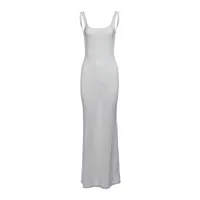 Women's Sequin Dress Elegant Sexy Strap Sequins Hollow Out Sleeveless Glittery Maxi Long Dress Banquet Cocktail Party sku image 2