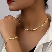 Simple Style Commute Geometric Alloy Plating Women's Bracelets Necklace main image 1