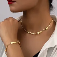 Simple Style Commute Geometric Alloy Plating Women's Bracelets Necklace main image 3