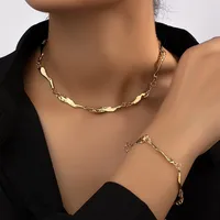 Simple Style Commute Geometric Alloy Plating Women's Bracelets Necklace main image 5
