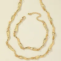 Simple Style Commute Geometric Alloy Plating Women's Bracelets Necklace main image 4