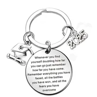 Graduation Gift Stainless Steel Letter Keychain Jewelry sku image 2