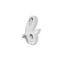 7mm  304 Stainless Steel Letter Pendant sku image 6