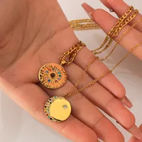Wholesale Jewelry Retro Simple Style Constellation Titanium Steel Plating Pendant Necklace main image 5