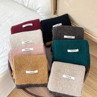 Girl'S Sweet Color Block Patchwork Scarf main image 4