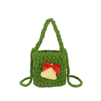 Girl'S Yarn Christmas Tree Santa Claus Bell Cute Square Open Shoulder Bag Handbag Crossbody Bag sku image 5