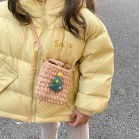 Girl'S Yarn Christmas Tree Santa Claus Bell Cute Square Open Shoulder Bag Handbag Crossbody Bag main image 3