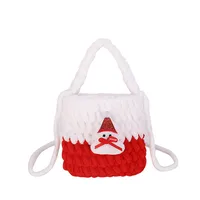 Girl'S Yarn Christmas Tree Santa Claus Bell Cute Square Open Shoulder Bag Handbag Crossbody Bag sku image 3