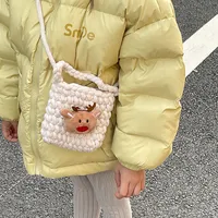 Girl'S Yarn Christmas Tree Santa Claus Bell Cute Square Open Shoulder Bag Handbag Crossbody Bag main image 4