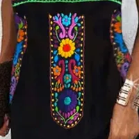 Women's Regular Dress Sexy Ethnic Style V Neck Short Sleeve Printing Above Knee Casual Holiday main image 4