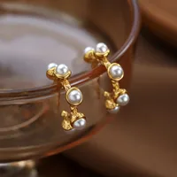 1 Pair Elegant Classical Vintage Style Letter 304 Stainless Steel Earrings main image 6