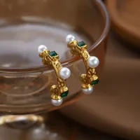 1 Pair Elegant Classical Vintage Style Letter 304 Stainless Steel Earrings main image 3