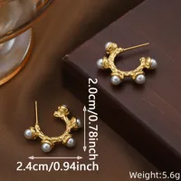 1 Pair Elegant Classical Vintage Style Letter 304 Stainless Steel Earrings main image 9