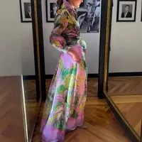Casual Holiday Women's Streetwear Plant Polyester Chiffon Skirt Sets Skirt Sets main image 2