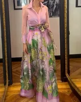 Casual Holiday Women's Streetwear Plant Polyester Chiffon Skirt Sets Skirt Sets sku image 5