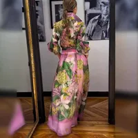 Casual Holiday Women's Streetwear Plant Polyester Chiffon Skirt Sets Skirt Sets main image 3