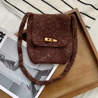 Women's Small Polyester Color Block Vintage Style Classic Style Square Buckle Envelope Bag sku image 5