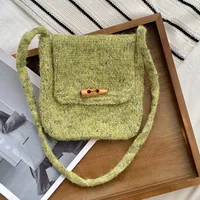 Women's Small Polyester Color Block Vintage Style Classic Style Square Buckle Envelope Bag sku image 4