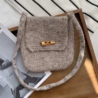 Women's Small Polyester Color Block Vintage Style Classic Style Square Buckle Envelope Bag sku image 7