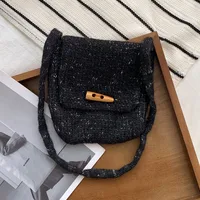 Women's Small Polyester Color Block Vintage Style Classic Style Square Buckle Envelope Bag sku image 2