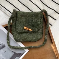 Women's Small Polyester Color Block Vintage Style Classic Style Square Buckle Envelope Bag sku image 6