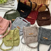 Women's Small Polyester Color Block Vintage Style Classic Style Square Buckle Envelope Bag main image 5