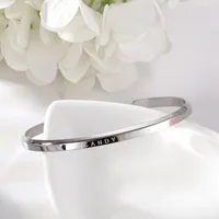 Simple Style Geometric Titanium Steel Bangle In Bulk main image 1