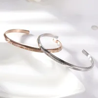Simple Style Geometric Titanium Steel Bangle In Bulk main image 2