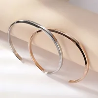 Simple Style Geometric Titanium Steel Bangle In Bulk main image 3