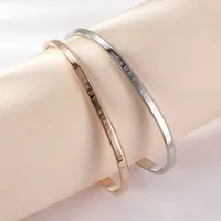 Simple Style Geometric Titanium Steel Bangle In Bulk main image 5