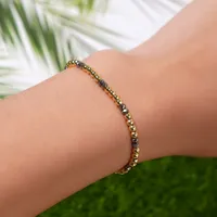 Artificial Crystal Copper Beaded Handmade Geometric Bracelets main image 5