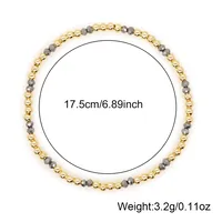 Artificial Crystal Copper Beaded Handmade Geometric Bracelets main image 2