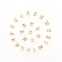 201 Stainless Steel Copper Cable Chain Inlay Cross Letter Zircon Bracelets main image 5
