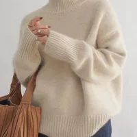 Women's Sweater Long Sleeve Sweaters & Cardigans Casual Simple Style Solid Color main image 1