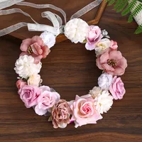 Women's Elegant Romantic Flower Cloth Wreath main image 4