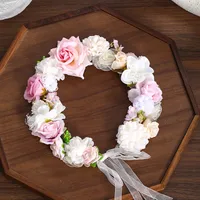 Women's Elegant Romantic Flower Cloth Wreath main image 5