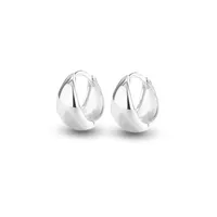 1 Piece 14K Gold Plated White Gold Plated 925 Sterling Silver Circle Earrings sku image 2
