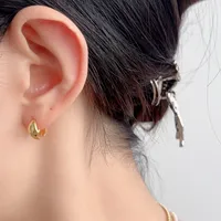 1 Piece 14K Gold Plated White Gold Plated 925 Sterling Silver Circle Earrings main image 3