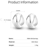 1 Piece 14K Gold Plated White Gold Plated 925 Sterling Silver Circle Earrings main image 2