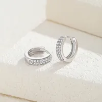 1 Piece 14K Gold Plated White Gold Plated Sterling Silver Circle Earrings main image 5