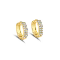 1 Piece 14K Gold Plated White Gold Plated Sterling Silver Circle Earrings main image 7
