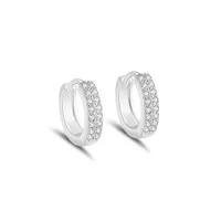 1 Piece 14K Gold Plated White Gold Plated Sterling Silver Circle Earrings main image 8