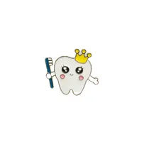 Cartoon Creative New Tooth Brooch Cute Smile Face Tooth Toothbrush Care Tooth Badge Personalized Accessories sku image 1