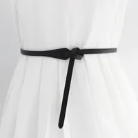Decorative Knotted Belt Ladies Korean Version With Dress Pu Belt Thin Retro  Wind Narrow Strap A Generation Of Hair main image 2